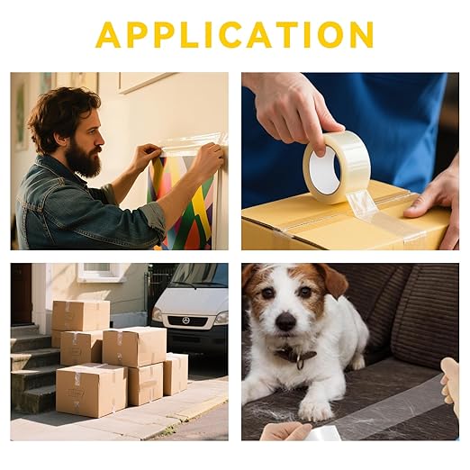 Clear Packing Tape Refills 6 Rolls, Total 660 yd., Heavy Duty Shipping Tape, Each 2 inch x 110 Yards x 2 mil Thick for Shipping, Packaging, Sealing and Moving