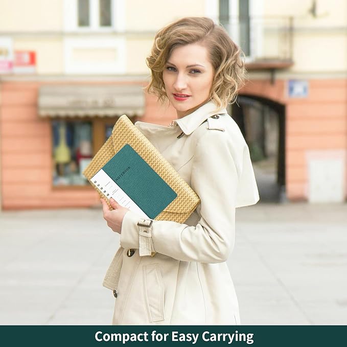 Spiral Notebook-5.75" x 8.125" College Ruled Journal with Inner Pockets and 160 Pages,PU Leather Cover Business Journal, Twin-Wire Binding Notebook Perfect for Office & Home School Supplies