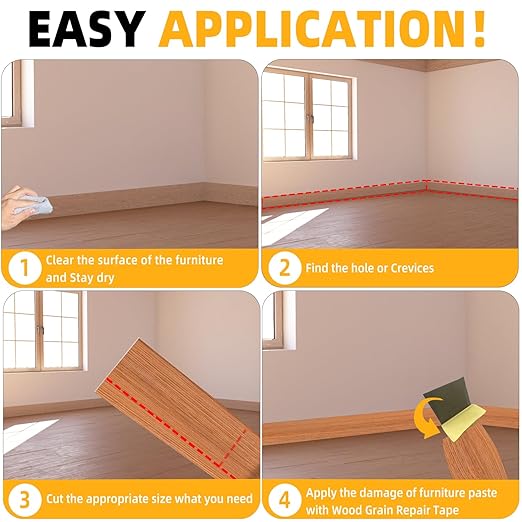 GSCIT Club Red Oak Wallpaper, 23.6 inch X 15ft Self Adhesive Wood Tape Grain Repair Patch for Tables, Chairs, Baseboards, Doors, Windows, Floors.