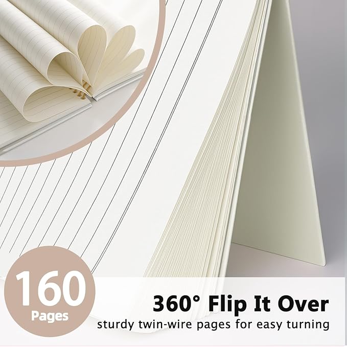 Cat Notebook Journal for Teen Girls, Black Cats Floral Book Spiral Notebook for School Supplies, Cute Notebooks for School Aesthetic, Cat Lover Gifts for Women Men & Girls 5.5x8.3 Inch