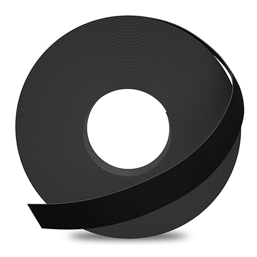 GSCIT Club Black Edge Banding, 3/4 inch x 10ft Melamine Edge Banding with Hot Melt Adhesive Preglued Cabinet Edge Banding Flexible Black Veneer Edging