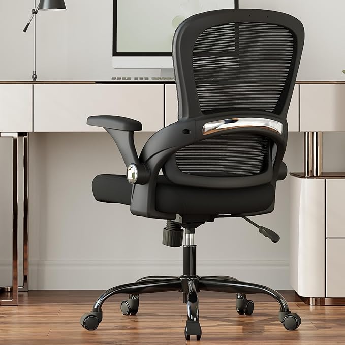 TRALT Office Chair - Ergonomic Office Chair with Back Support, Home Office Desk Chairs, 330lbs Wide Seat Big and Tall Office Chairs, Comfy Desk Chair for Work, Study, Office, Gaming (Black)