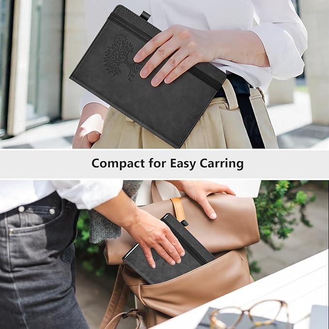 PERCUN Blank Journal Ntebook for Men & Women, 160 Pages Blank Journals for Writing, Drawing,Sketch Book,5.9" x 8.5" Leather Sketchbook, Unlined Notebook for Work, School, Art - Navy