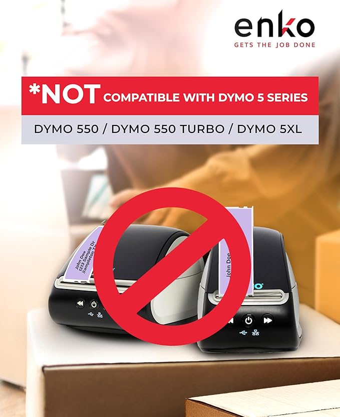 enKo [6 Rolls, 2100 Labels] Address, Shipping & Barcode Labels 30252 - Lavender (1-1/8" x 3-1/2") Compatible for Dymo LabelWriter