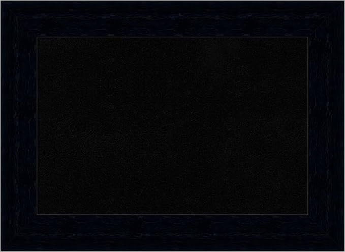 Amanti Art Black Cork Board for Wall, 16x22 Vision Board with Black Wood Frame, Small Corkboard Office Decor for Home Organization, Modern Corkboard Pinboard to Display Items for Home Organization in