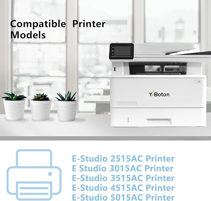 High Yield TFC415U T-FC415U Toner Cartridge Replacement T-FC415U-K T-FC415U-C T-FC415U-M T-FC415U-Y Toner Cartridge for Toshiba e-Studio 2515AC 3015AC 3515AC 4515AC 5015AC Printer (4 Pack)
