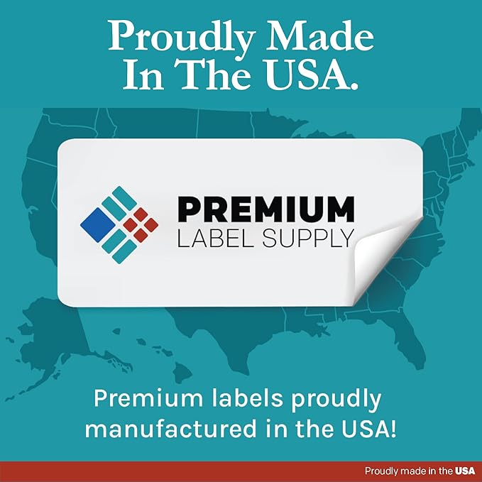 Premium Label Supply White Sticker Labels – 2.625" x 2" – Laser/Inkjet Compatible – (15 per Sheet), 25 Sheets – 375 Total Adhesive Labels