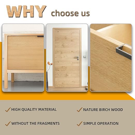 GSCIT Club Birch Edge Banding, 1 inch x 250ft roll of Veneer Edge Banding Preglued Flexible, Real Wood Tape Banding