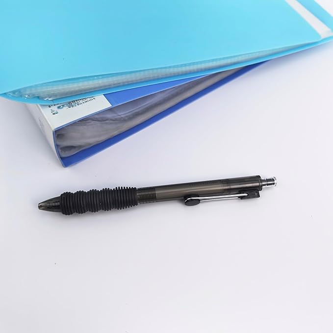 Fengtaiyuan Black Ink, 0.5mm, Retractable Gel Ink Rollerball Pens, Extra Fine, Comfortable Grip, Easy Hold, Writting Smooth, 12 Pack (BlackZS05P12)