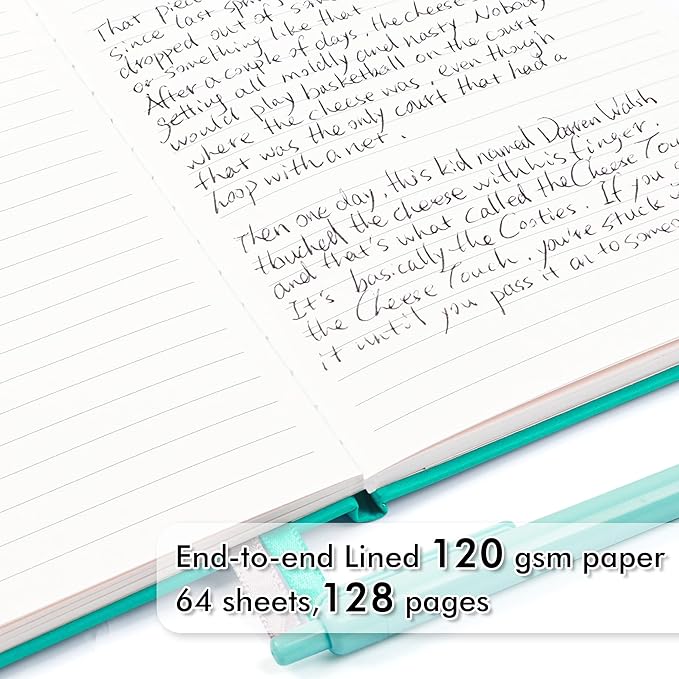 feela 24 Pack Journal Notebook Bulk for Work, Business Notebook Hardcover Lined Writing Journal with Pen Holder for Students Women Note Taking, with 24 Black Pens, 120 GSM, 5.1”x8.3”, A5, Solid Colors