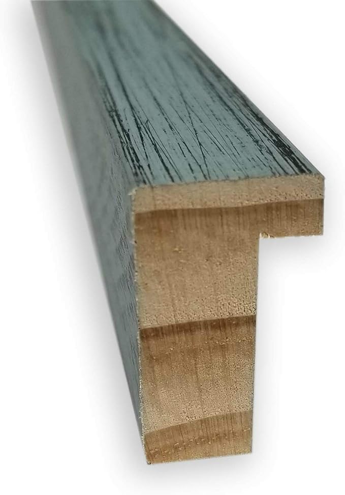 Amanti Art Natural Cork Board for Wall, 13x19 Vision Board with Blue Wood Frame, Small Corkboard Office Decor for Home Organization, Country Rustic Corkboard Pinboard to Display Items for Home