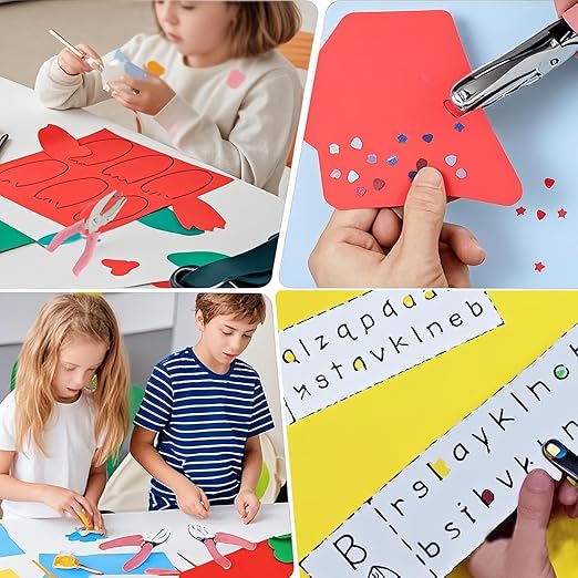 Handheld Hole Paper Punch, Star Hole Punch, 1/4 Inch Metal Single Hole Puncher with Soft Grip Handle for DIY Craft, Scrapbooking, Tags, Paper Projects