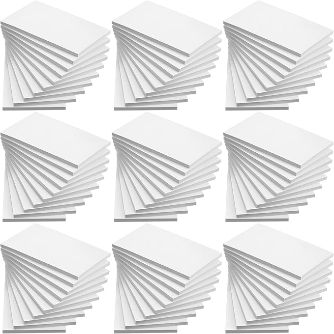 Fainne 3 x 5 Inch Paper Note Pads White Memo Pad Blank Writing Memo Scratch Paper for Waitress Waiter Book to Do Grocery List Small Notebook Restaurant Checkbook, White(200 Pack)