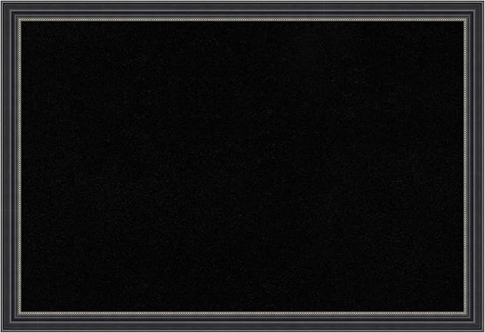 Amanti Art Black Cork Board for Wall, 13x19 Vision Board with Black Wood Frame, Small Corkboard Office Decor for Home Organization, Traditional Corkboard Pinboard to Display Items for Home