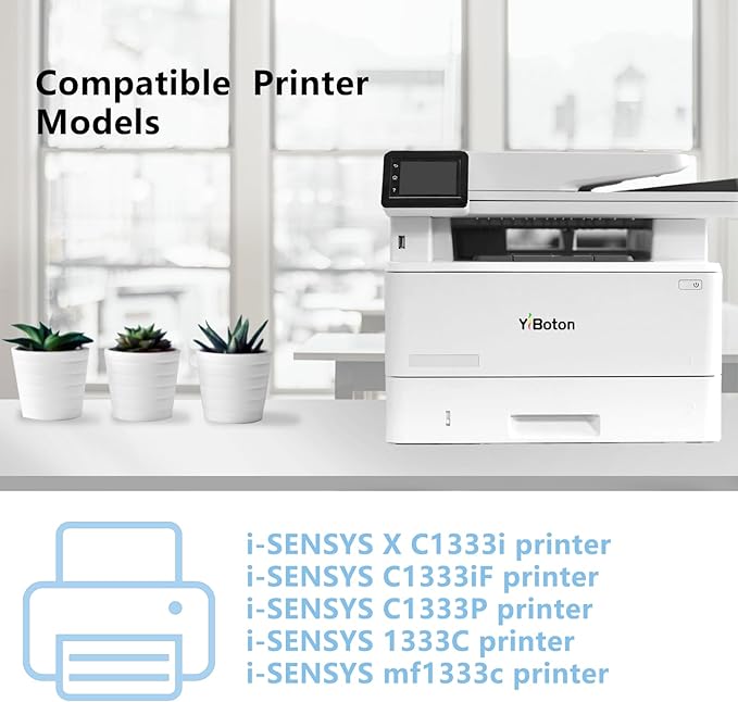 High Yield T12 T12L Black Cyan Magenta Yellow Toner Cartridge Compatible with Canon T12 Toner use for i-SENSYS X C1333i C1333iF C1333P 1333C Printer.(4-Pack)