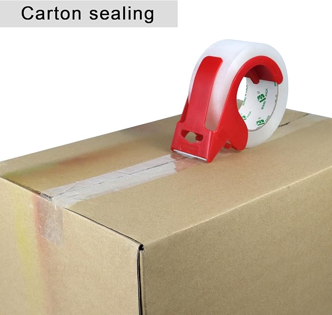 BOMEI PACK Silent Packing Tape, 2.4Mil x 1.88” x 110yds, Heavy Duty Clear Packaging Tape for Moving Boxes, 6 Rolls