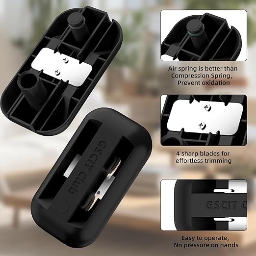 GSCIT Club Edge Banding Trimmer, Tungsten Carbide Blades Hand Planer Edge Bander for Burrs Edge Corner Planer Wood Scraper Edge Banding Tools Cutter for PVC ABS Melamine (Black)