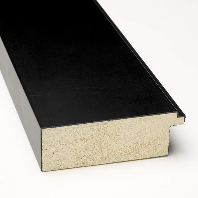 Amanti Art Black Cork Board for Wall, 17x35 Vision Board with Black Wood Frame, Medium Corkboard Office Decor for Home Organization, Modern Corkboard Pinboard to Display Items for Home Organization