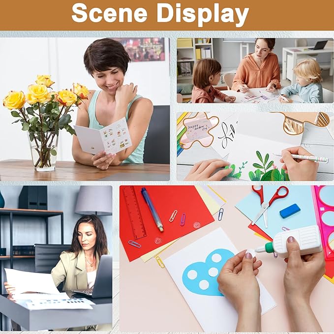 120 Sheets Bright White Cardstock 8.5 x 11 Certificate Paper, 92lb Heavyweight White Card Stock Printer Paper for DIY Cards, Business Cards, Invitations, Menus