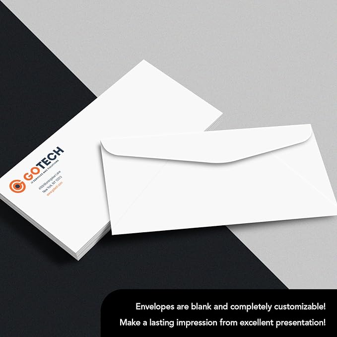 Customize Your #14 Business Envelopes - Upload Your Full Color Logo and Return Address - Custom Professionally Printed Bright White Wove Envelopes, Strong Gummed Flap - Thick and Sturdy - 50 Envelopes