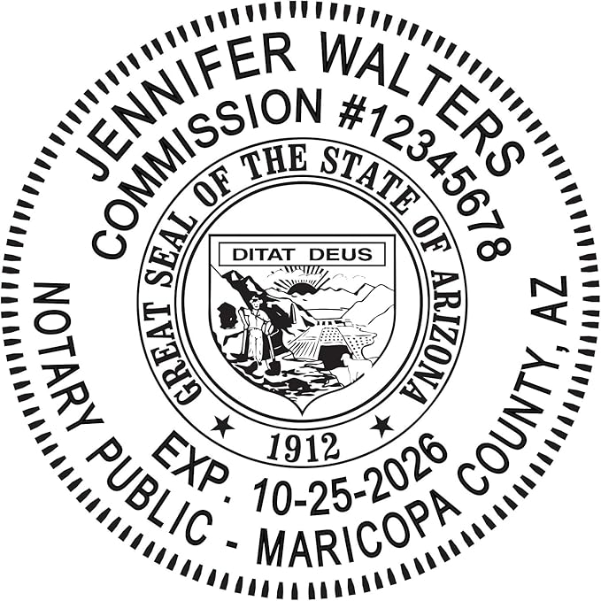 MaxMark Notary Stamp for State of Arizona - Pre-Inked Stamp