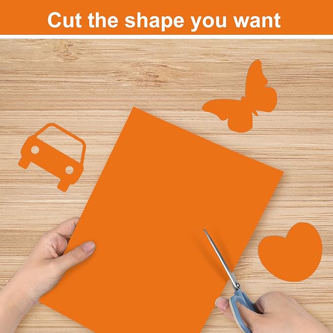 OcePor 100 Sheets Orange Cardstock Paper, Colored Printer Paper 8.5 x 11, Thick Construction for Cards Making, Scrapbook，Office Printing, Invitations, Certificates，DIY Crafting 92 lb/250gsm