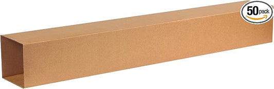 Aviditi T6648OUTER50PK Telescoping Outer Boxes, 6 1/2" L x 6 1/2" W x 48" H, Kraft (Pack of 50)