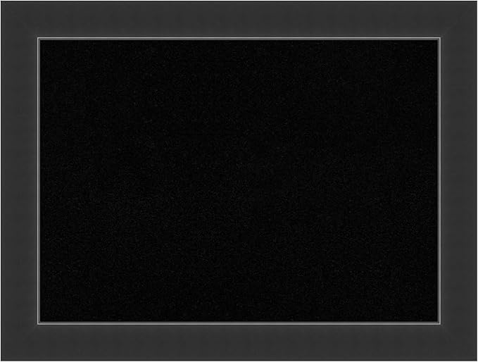 Amanti Art Black Cork Board for Wall, 25x33 Vision Board with Black Wood Frame, Medium Corkboard Office Decor for Home Organization, Modern Corkboard Pinboard to Display Items for Home Organization