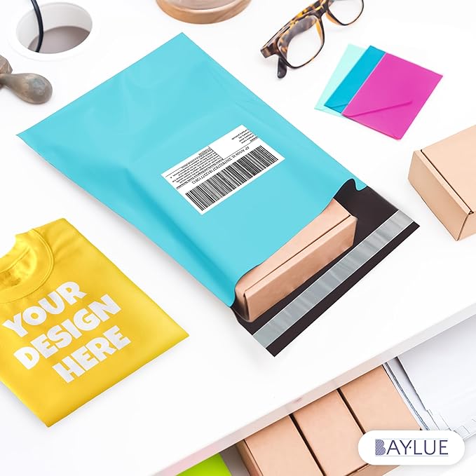 Teal Poly Mailers 9x12 Inch | Strong Adhesive Self-Seal mailer Bags | Tamper, Tear, Water Resistant Shipping Envelopes | Thick Strong Material Polymailer Bags Clothing Bag | 1000 Pack Bulk