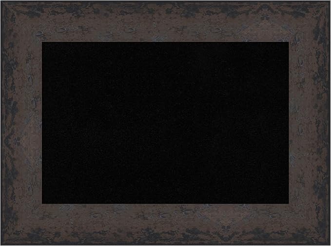 Amanti Art Black Cork Board for Wall, 17x23 Vision Board with Black Wood Frame, Small Corkboard Office Decor for Home Organization, Modern Corkboard Pinboard to Display Items for Home Organization in