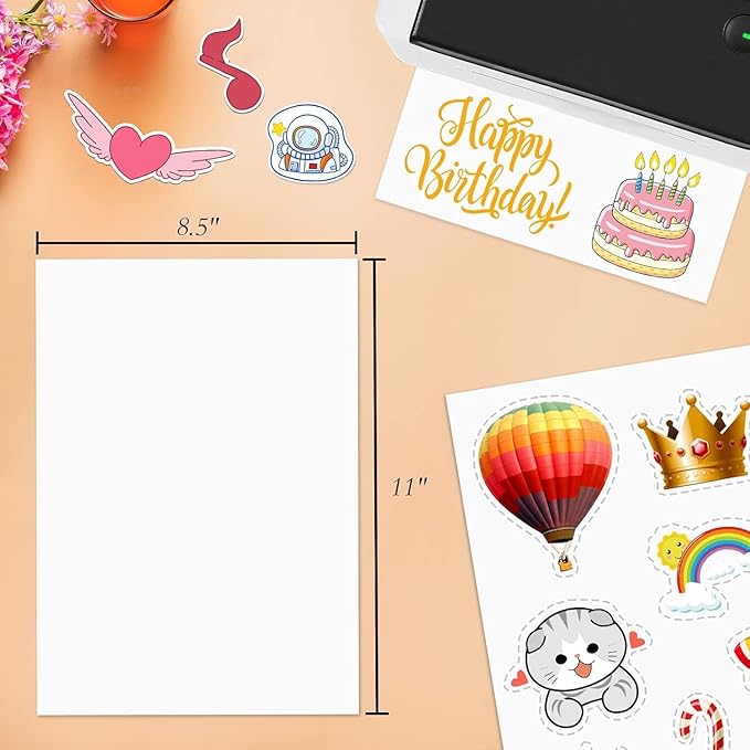 5000 Full Sheets Sticker Paper for Laser & Ink Jet Printers, 8.5" x 11" Full Sheet Address Shipping Label, 5000 Sheets 5000 Labels