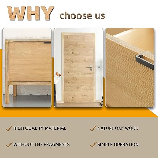 GSCIT Club Oak Edge Banding, 1 1/2 inch x 250ft roll of Veneer Plywood Edge Banding Preglued Flexible, Wood Tape Banding for Cabinet Repair