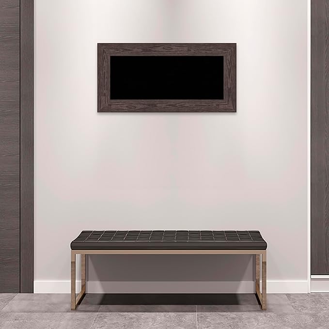 Amanti Art Black Cork Board for Wall, 18x36 Vision Board with Black Wood Frame, Medium Corkboard Office Decor for Home Organization, Country Rustic Corkboard Pinboard to Display Items for Home