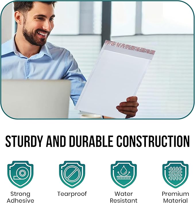 Levex - #00 5" x 10" [100 Pack] Poly Bubble Mailers, Padded Envelope Mailers, Packing Envelope & Mailing Bags for Shipping