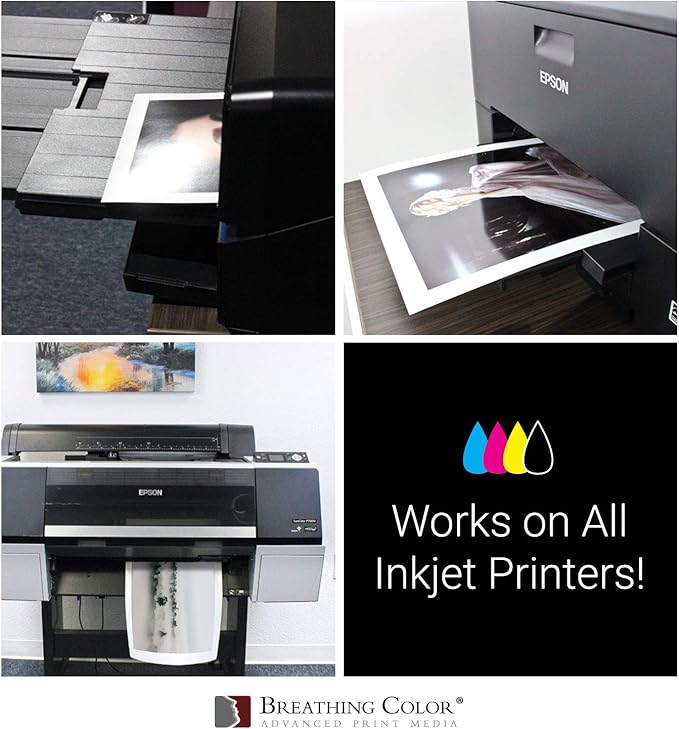 Vibrance Metallic Photo Printer Paper 10 mil 255 gsm Premium Photo Paper Sheets 17 x 22 inches 50 Sheets Works with All Inkjet Printers Including Professional Makes and Models Like Epson Canon HP