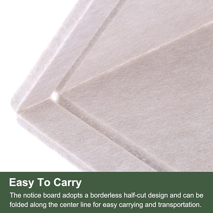 YOKIVE Felt Bulletin Board, 31.5 x 24 -Inch Foldable Decorative Pin Board Self Adhesive Felt Cork Board with 20 Pushpins, Great for Wall, Photo Display, Paste Note, Schedule(Light Camel)