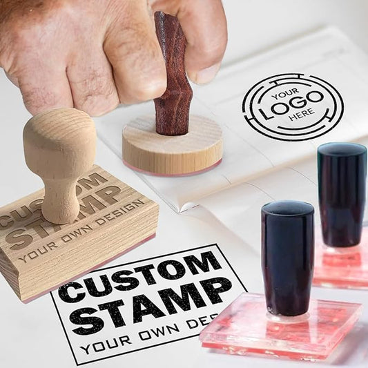 XRLSG Custom Rubber Stamp Personalized Logo Stamp with Text Branding Stamp Ideal for Business Artwork