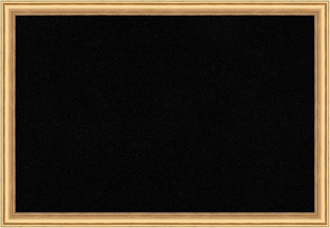 Amanti Art Black Cork Board for Wall, 18x26 Vision Board with Gold Wood Frame, Medium Corkboard Office Decor for Home Organization, Casual Corkboard Pinboard to display items for home organization