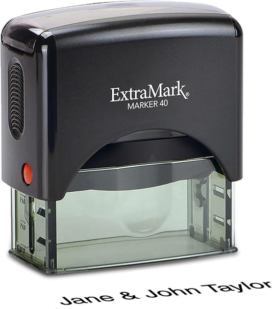 Return Address Stamp - Custom Self Inking Rubber Stamp - Personalized Stamp - Customizable Text with 15 Colors - Wedding Invitation & Housewarming Rubber Stamp