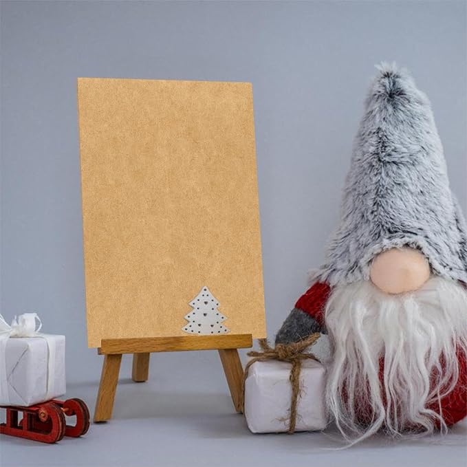 5.5x8.5 Blank Cardstock Paper (Set of 50) Plain Kraft Cards - 80lb Flat Cards Stock Printer Paper for Make Your DIY Invitations, Note, Greeting, Table Cards - Writing, Stamping, Drawing, Painting