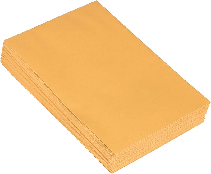 JAM PAPER 6 x 9 Open End Catalog Envelopes with Peel and Seal Closure - Brown Kraft Manila - Bulk 500/Carton