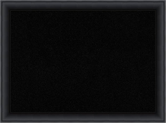 Amanti Art Black Cork Board for Wall, 23x31 Vision Board with Black Wood Frame, Medium Corkboard Office Decor for Home Organization, Modern Corkboard Pinboard to Display Items for Home Organization