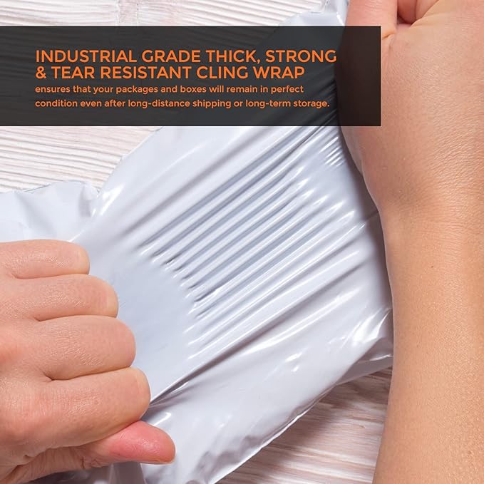 PackageZoom Poly Mailers 26x32 50 Pcs Self-Seal Shipping Envelopes For Businesses, Strong Adhesive Mailing Bags, Tear & Water-Resistant Protective Shipping Bags Light Grey