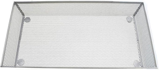 HAHIYO Stackable Mesh Tray Cup 12 x 6 x 2 inches Sturdy Container for Desk Drawer Organizer Collection for Home Office School kitchen Soft Foam Feet No Sharp Edges 1 Pack Silver