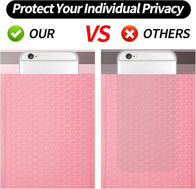 Bubble Mailers 8.5x11inch 40Pack Pink Bubble Mailers Self-Seal Padded Mailing Envelopes Bubble Opaque Padded Mailer for Small Businesses to Package and Mail Jewelry Cosmetics#2