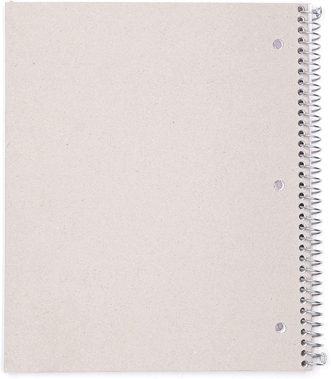 Mintra Office Durable Spiral Notebooks, 1 Subject, (Black, College Ruled 3 Pack), 100 Sheets, Poly Pocket, Moisture Resistant Cover, Strong Chipboard back, For School, Office, Business,