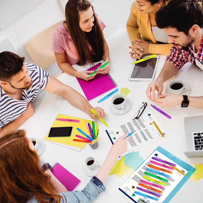 Aigybobo 192 Pack Highlighters in 6 Assorted Colors, Chisel Tip Dry-Quickly Highlighters Bulk, No Bleed Highlighter Markers for Kids Adults, Classroom Teachers Must Haves, School Office Supplies