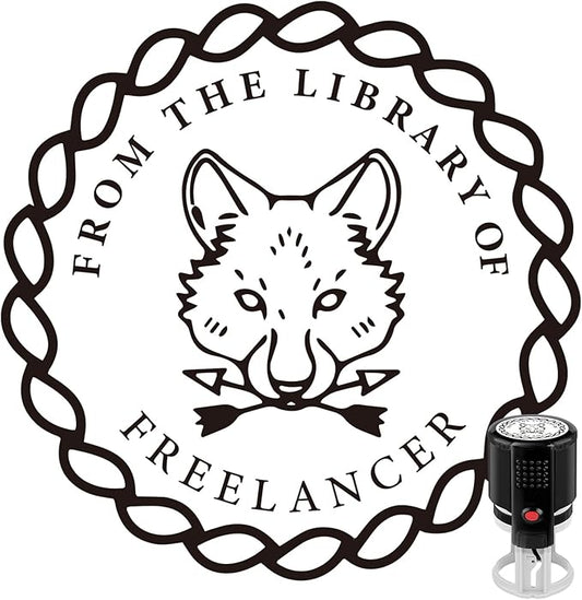 Custom Ink Stamp | Personalized Self Inking Stamp Gifts for Book Lovers, Readers, Teachers | 5 Ink Colors (Design-02)