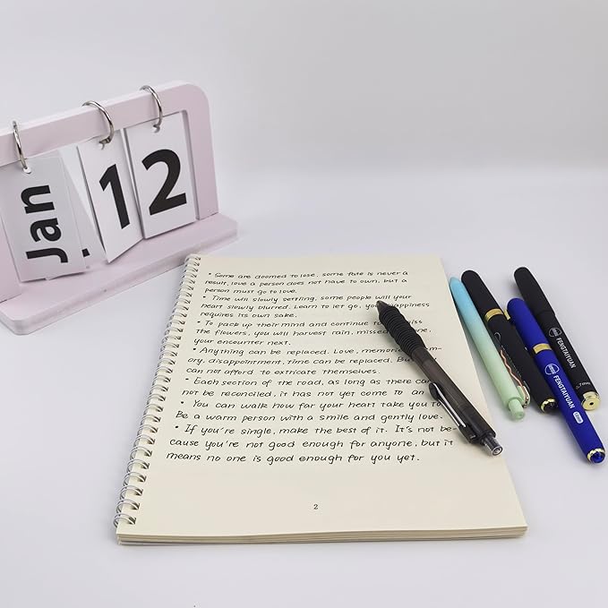 Fengtaiyuan Black Ink, 0.5mm, Retractable Gel Ink Rollerball Pens, Extra Fine, Comfortable Grip, Easy Hold, Writting Smooth, 12 Pack (BlackZS05P12)