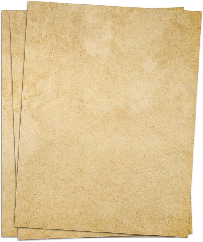 Stationary Paper for Writing Letters - Vintage Antique Letterhead Paper, Letter Size Stationery Writing Paper, 100 Sheets Double-Sided Invitation/Decorative Printer Paper, 8.5" x 11"